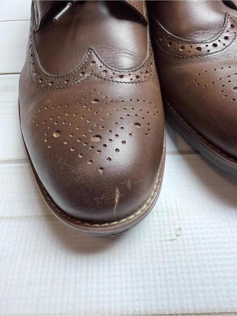 Rockport Brown Leather Brogue Wingtip Oxfords